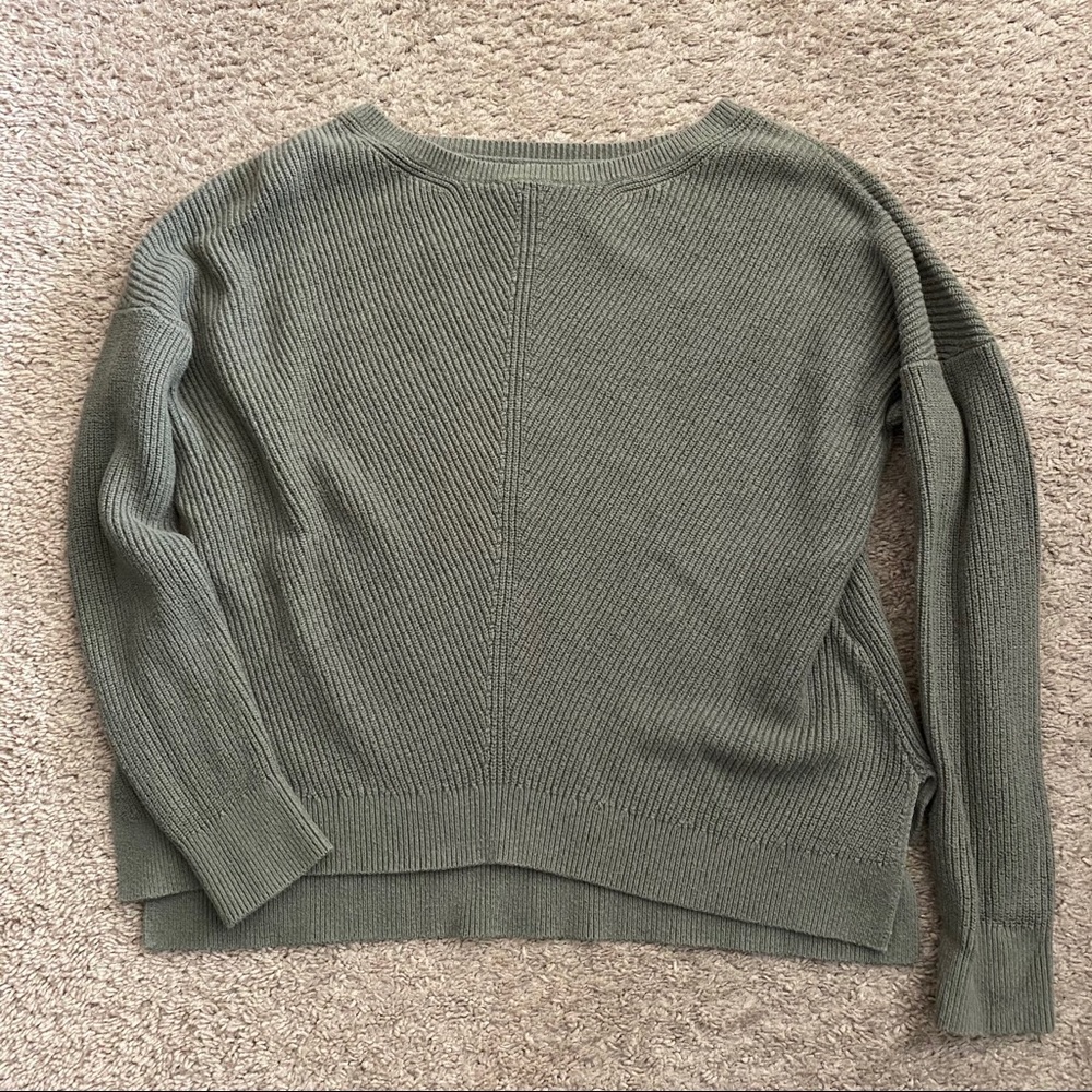 A&F olive knit sweater